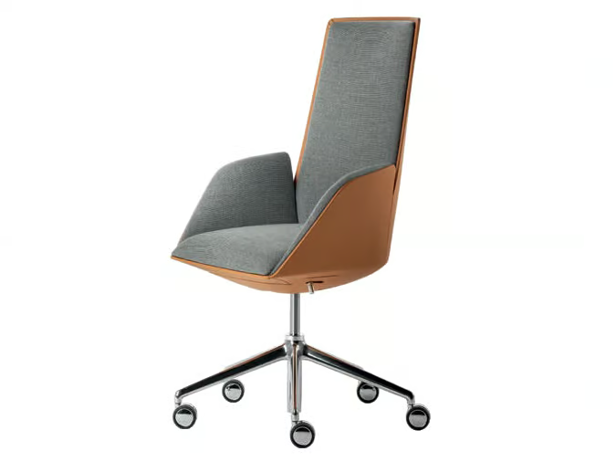 CERCLE - Fabric executive chair with 5-spoke base with castors _ Poltrona Frau